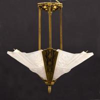 Art Deco Chandelier, Manner of Muller Freres - Sold for $1,250 on 10-10-2020 (Lot 197).jpg